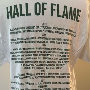 Cannabiotix CBX Strain Awards “Hall of Flame” 🔥 White Graphic T-Shirt size M